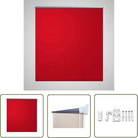 Verdunkelungsrollo 160 x 175 cm rot - Verdunkelung Rollo - Fensterrollo - Raffstore - Tageslichtblockierer - Raumgestaltung (1/4)