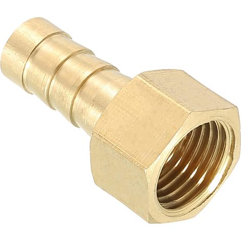 4 Paquet Laiton Droit Barbillon Tuyau Raccord - pour Transport Huile Liquide Gaz, Application à Externe/Industriel (8mm Barbillon, 1/4BSPT Femelle) (1/5)