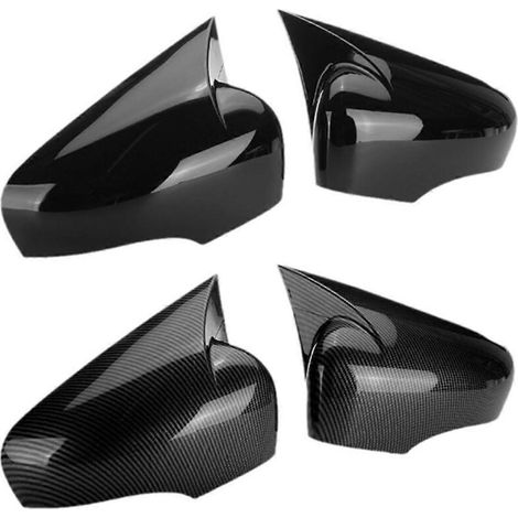 Coque de rétroviseur latéral pour Renault Clio, motif fibre de carbone.