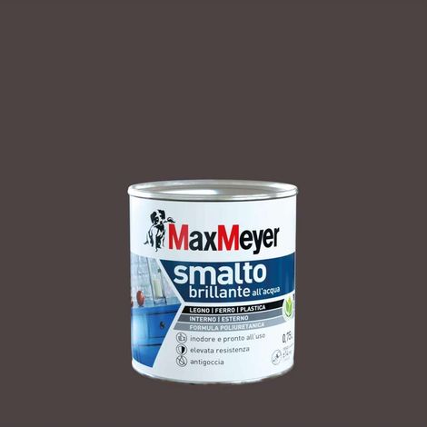 MaxMeyer Smalto Poliuretanico Brillante all'Acqua - Marrone - 0,75 l (1/4)