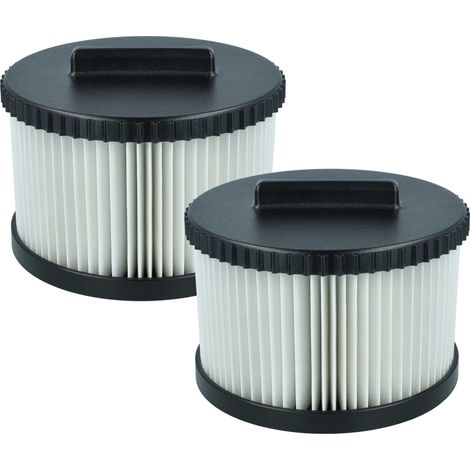 vhbw 2x Staubsaugerfilter kompatibel mit Dewalt DWV9340-XJ Staubsauger - HEPA-Filter Schwarz Weiß