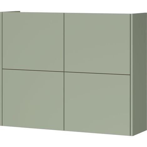 Meuble à Chaussures 1932-629 GW-Binetto, en Vert Taupe/Chêne, Faible Profondeur - idéal pour Les couloirs étroits, 97 x 79 x 27 cm (LxHxP) (1/5)