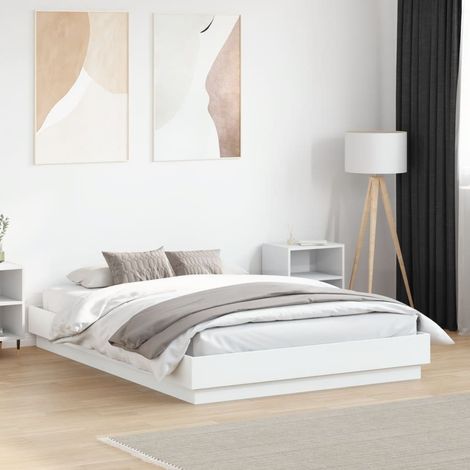 Lit double,Lit adulte,Cadre de lit Blanc 120x190 cm bois d'ingénierie CFW77425 CFW982109 (1/5)