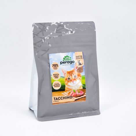 CROCCHETTE PERAGA PER GATTO ADULTO 300GR TACCHINO E POLLO (1/2)