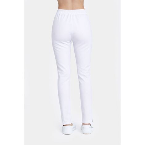 Pantaloni medici slim morbidi da donna, pantaloni slim color cioccolato, taglia XS (1/5)
