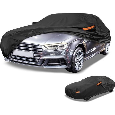 Housse Voiture Imperméable Anti-UV Noire pour Berline Couleur Noire Dimensions 475x180x125cm Convient Pour Berline Longueur 178 À 186 Protection Pluie Neige Feuilles (1/5)