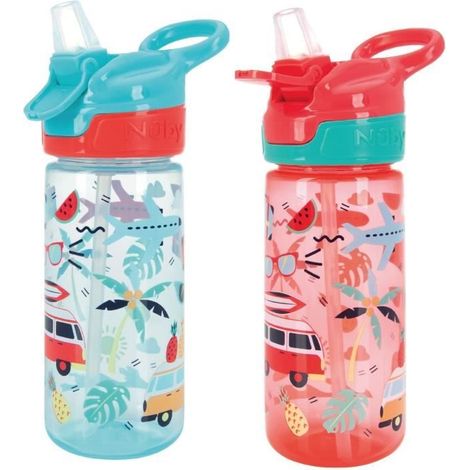 Pack of 2 water bottles - NUBY - Super Quench - 540 ml - Pink (1/4)