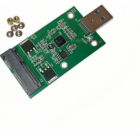 Carte adaptatrice mSATA vers USB 3.0 vers carte d'interface matérielle USB 3.0, convertisseur SSD mSATA (1/3)