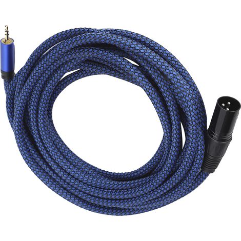 Câble Audio XLR Mâle vers Jack 3.5mm Équilibré - Cordon Microphone Professionnel JD6047‑5M (1/5)