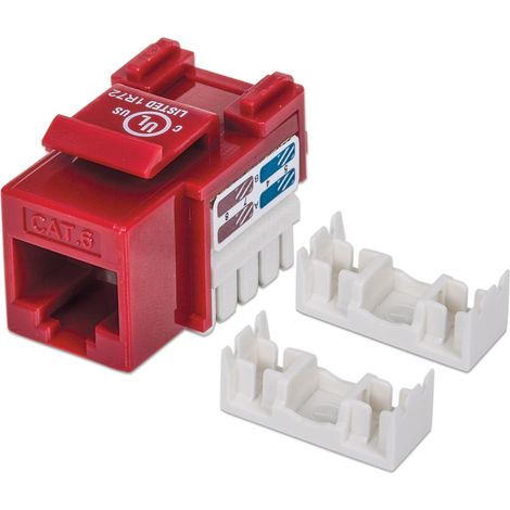 INTELLINET Frutto Keystone RJ45 Cat.6 UTP non schermato Rosso (1/3)