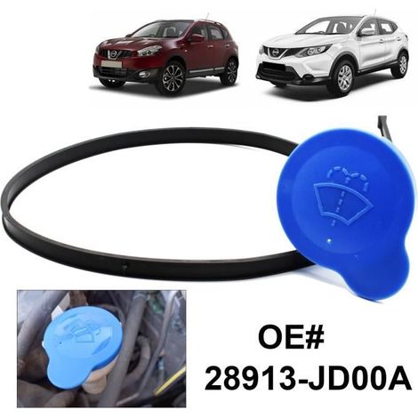 Pour Nissan Qashqai J10 J11 Bouchon de radiateur de lave-glace - Couvercle remplacement 28913JD00A réservoir de liquide + ligne-Ywey (1/4)