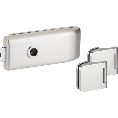 HERMAT Ganzglastürschloss-Set SIENA 6021/6315, Edelstahl