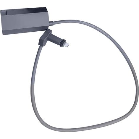 Adaptateur Ethernet pour connexion Internet par satellite (V2) avec antenne parabolique rectangulaire, câble d'extension de 1 m (3,3 pi) et câble de connexion blanc. (1/5)