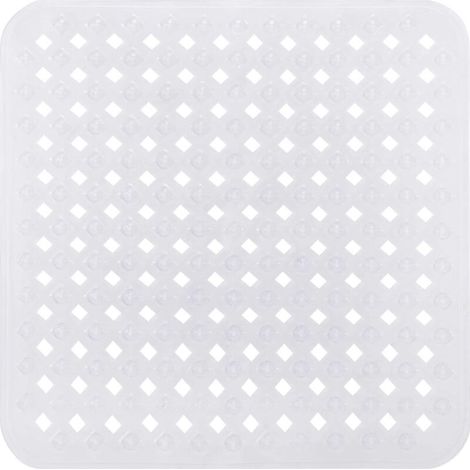 Tapis de salle de bain imperméable, pliable, sans absorption d'eau, tapis de -DOUche de forme carrée, tapis de -DOUche sécurisé pour la maison（53cmX53cm）-DOU