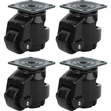 Enowelir 4 Pièces Roulette de Réglage de Niveau, Roulette D'Établi Rétractable Roulette de Nivellement Robuste Roulette Industrielle Pour Tables Mobiles (1/4)
