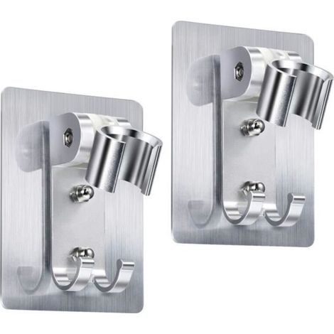Paquet De 2 Support De Pommeau De Douche Support De Fixation Murale Pour Pommeau De Douche Adhésif Puissant Support De Baguette De (1/4)