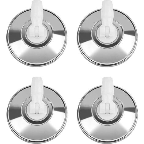 Lot de 4 Plateaux Rotatifs en Acier Inoxydable pour Serpillière à Essorage - Disques de Rechange pour Balai à Rotation Manuelle, Compatibles avec la Plupart des Seaux à Essorage (1/4)