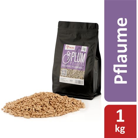 BBQ-Toro Plum Pellets aus 100% Pflaumenholz, 1 kg, Holzpellets, Hartholz, Grillpellets