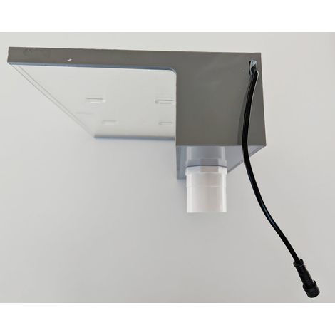 Lame d'eau de piscine acrylique LED Largeur 45cm encastrée 13,5cm débord Entrée d'eau dessous Compatible traitement au sel chlore (1/5)
