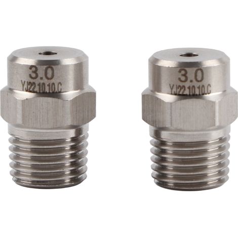2 buses atomiseurs en acier inoxydable 304, durables, large couverture, pièces de brumisation compactes 3.0mm. (1/5)