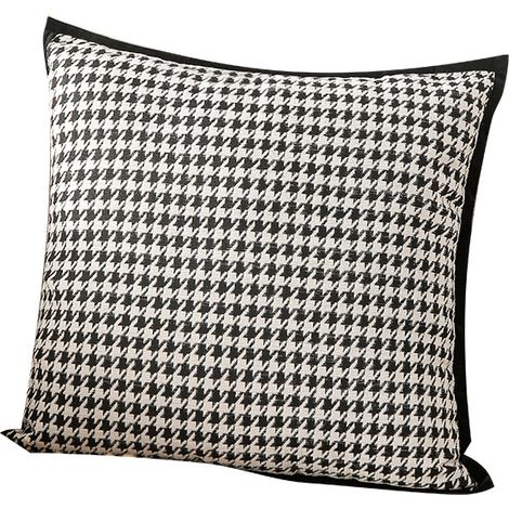 Cojín de una sola pieza sin relleno, con estampado de pata de gallo, de 45 x 45 cm, lujoso cojín decorativo de terciopelo para salón o mesita de noche.