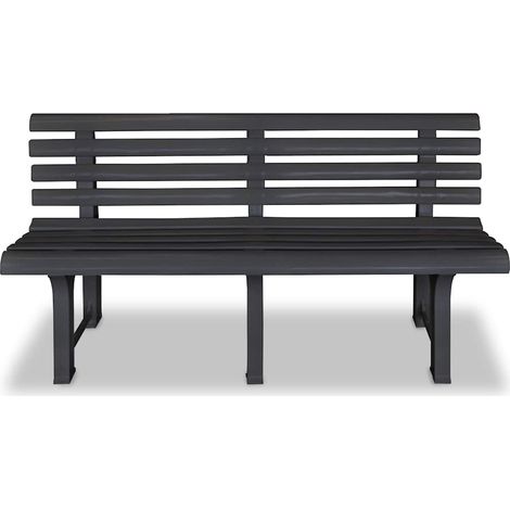 Maison Exclusive - Zahradní lavice 145,5 cm plastová antracitová (1/5)