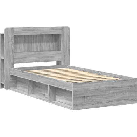 Maison Exclusive - Telaio del letto con storage Sonoma grigio 80 x 200 cm (1/5)