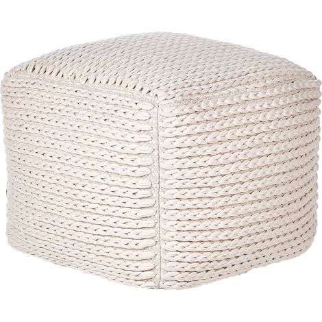 Pouf DAMAN Baumwolle Hellbeige