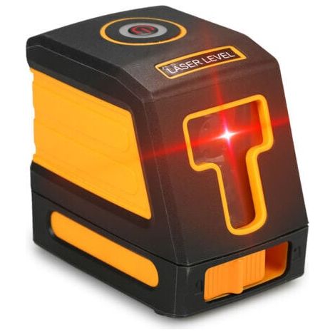 Niveau Laser Rouge à 2 Lignes à Nivellement Automatique avec Lignes Laser Sélectionnables et étalement Vertical du Faisceau, Sans Support - Sans Support (1/4)