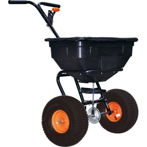 Spargitore spargisale spandiconcime 56kg centrifuga su ruote FUXTEC GS56 (1/5)