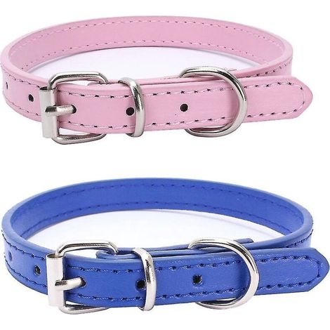 Leder-Katzenhalsband (2er-Set), geeignet für Katzen und Hunde. (1/5)