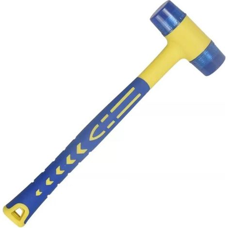 30 mm Doppelseitiger Gummihammer, weich, mit rutschfestem Nylongriff, für Leder, Holz und Bastelarbeiten. (1/4)