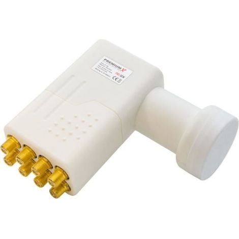 Tête lNB universelle octo 0,1 dB-wE premiumX pXO 08 blanc pour un raccordement direct de 8 participants digital hDTV fullHD 3D 4 (1/3)