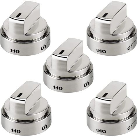 Set mit 5 universellen Ersatzknöpfen aus robustem Metall für Kochfelder – einfach zu bedienen (1/4)