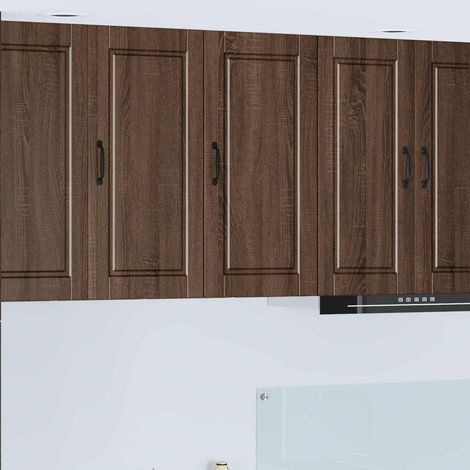 vidaXL Meuble mural PORTO Chêne brun 40 x 31 x 80 cm Bois d'ingénierie (1/5)