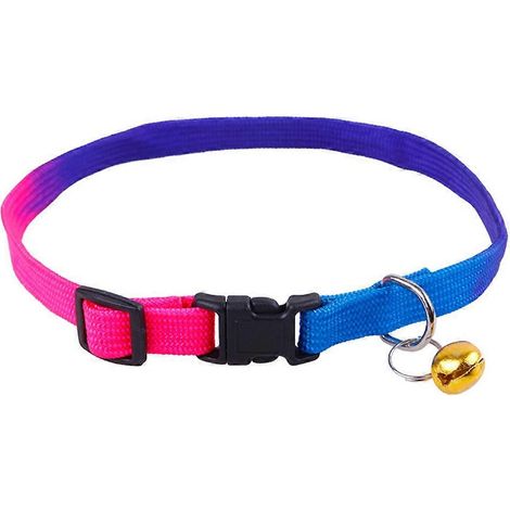 Collar para perro con diseño de arcoíris y cascabel para un ajuste cómodo (2 unidades) ajustable. (1/5)
