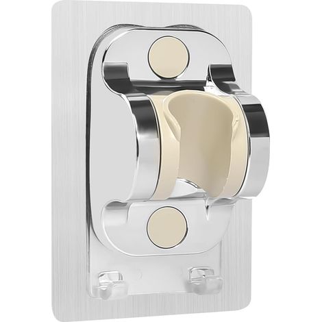 Shower Head Holder without Drilling Universal Shower Holder Wall Mounted Shower Holder Head Holder Adjustable Angle for Bathroom and Toilet (1/5)