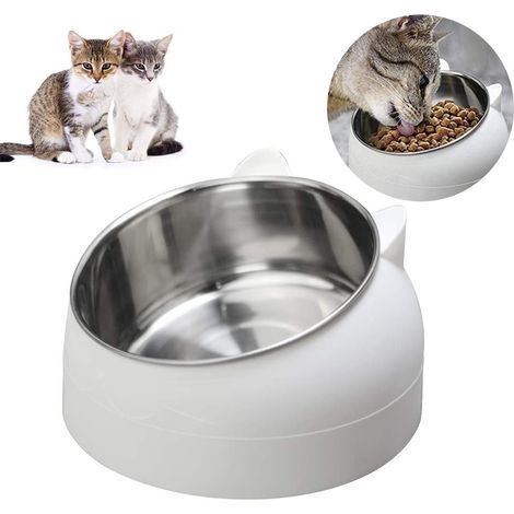 Katzennapf-Set, Katzenfutternäpfe, rutschfeste Katzennäpfe aus Edelstahl, Katzenfutternäpfe, Katzenfutternäpfe, abgeschrägte Hundenäpfe, Katzennapf-Set für Welpen, Futter und
