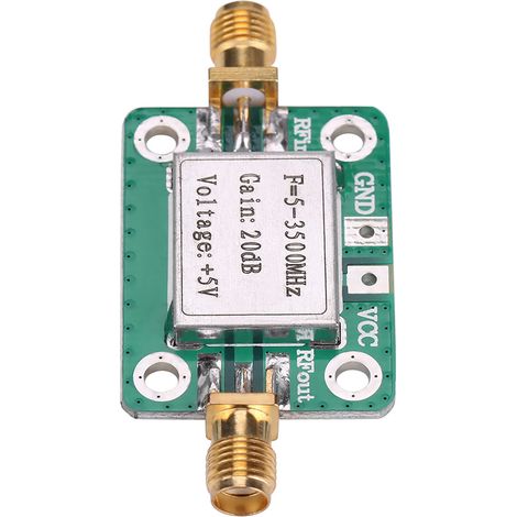 Amplificateur RF Large Bande LNA 5-3500MHz, Gain 20dB, Faible Bruit Avec Boîtier Blindé (1/5)