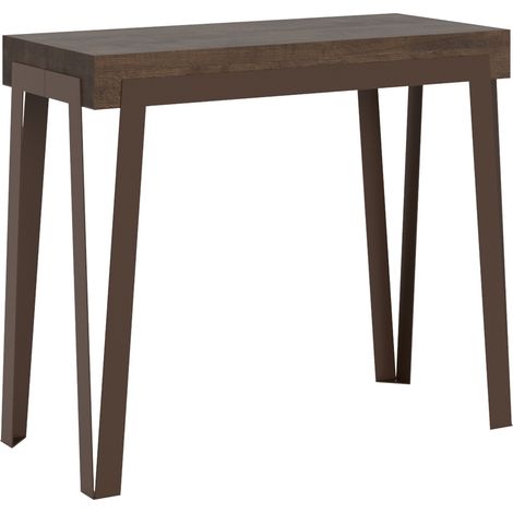 Consolle allungabile 90x40/300 cm Rio Noce telaio Ruggine (1/5)