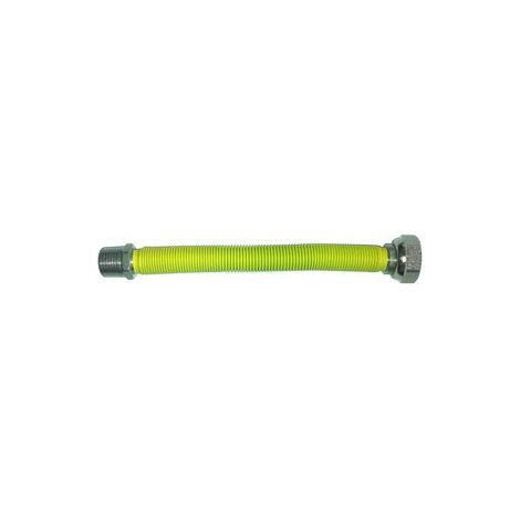 RACCORDO INOX ESTENSIBILE GAS 3/4 MF 200-400 GIALLO- 1,0 pz