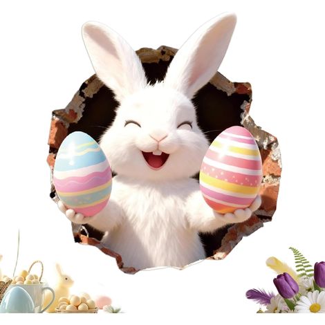 Zerrissener Osterhase selbstklebend wasserfest zum Abreißen