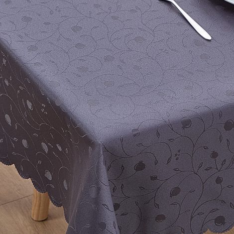 Nappe carré 130x160 cm – Tissu épais résistant à l’usure – Résistante à la chaleur et à la pression– Pour intérieur et extérieur - Gris foncé (1/5)