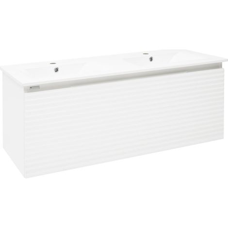 Naturel Mobile bagno con lavabo Savona Natural 118x43x44,8 cm bianco lucido (SAVONA120BI)