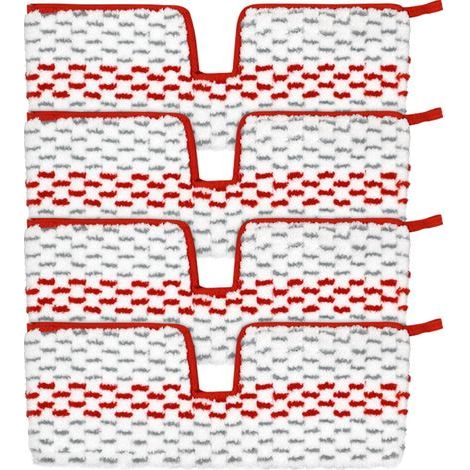 4 Pièces Housse de Serpillère Microfibre Épaisse Compatible avec Vileda 1-2 Spraymax et O-Cedar, Recharge Lavable Réutilisable pour Balai à Franges, Nettoyage Sols Humide et Sec, 40x15.7 cm (1/5)