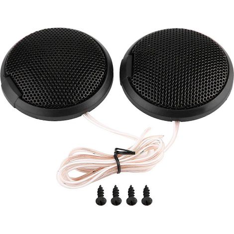 Mini haut-parleur de voiture noir 80 W, rond et adhésif, avec colle. (1/4)