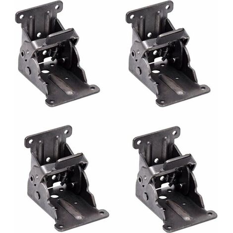 Bisagras autoblocantes, soporte plegable, herrajes para patas y refuerzo de esquina para patas de banco de trabajo plegables (4 piezas).
