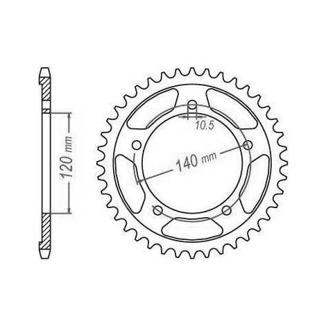 Pignon arrière en acier JT R1792-47, 47 dents, taille 525