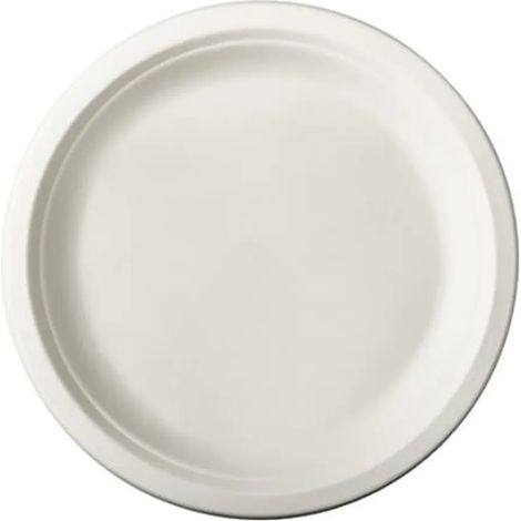 Assiettes en canne à sucre PAPSTAR « pures » rondes 230 mm, par centaines (1/5)