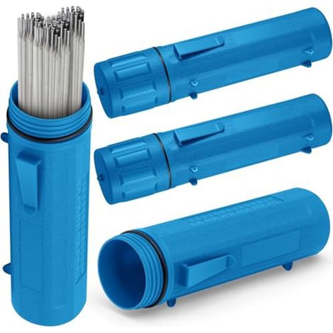 4 Tubes de Rangement pour Tiges D'Électrodes de 14 Pouces, Conteneur de Stockage de Tiges de Soudage Étanche à L'Air, Bleu (1/5)